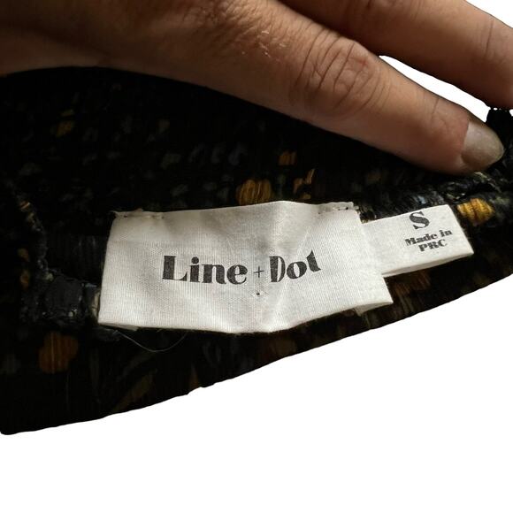 Line and Dot Sheer Floral Top Size S - Picture 6 of 13